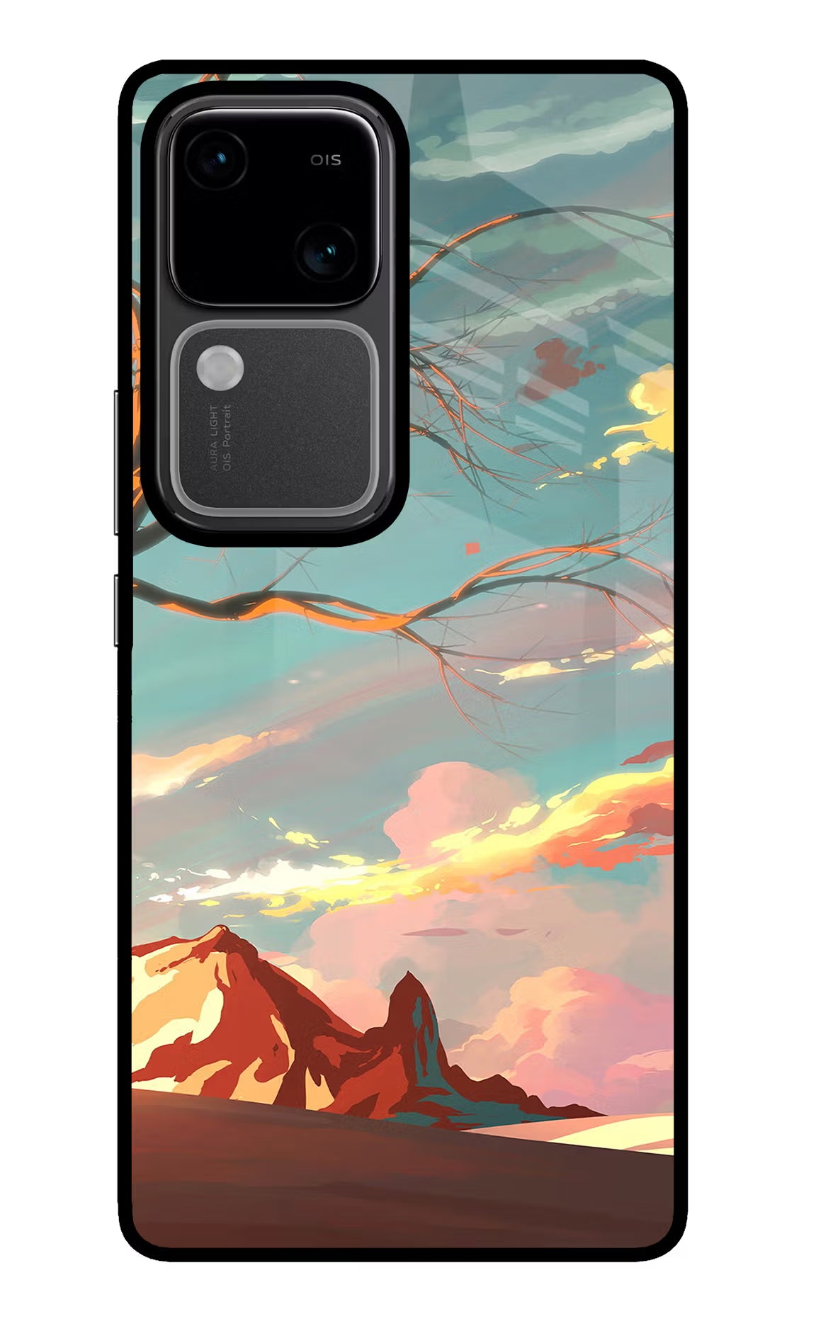 Scenery Vivo V30 5G Glass Case Back Cover by Casekaro