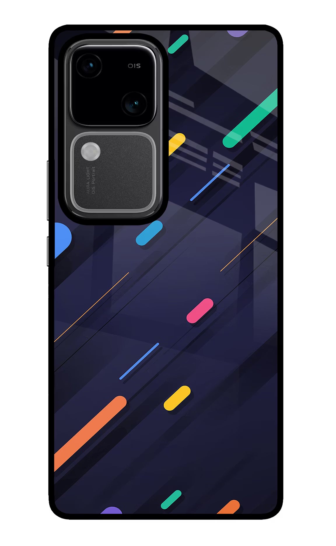 Abstract Design Vivo V30 5G Glass Case Back Cover by Casekaro