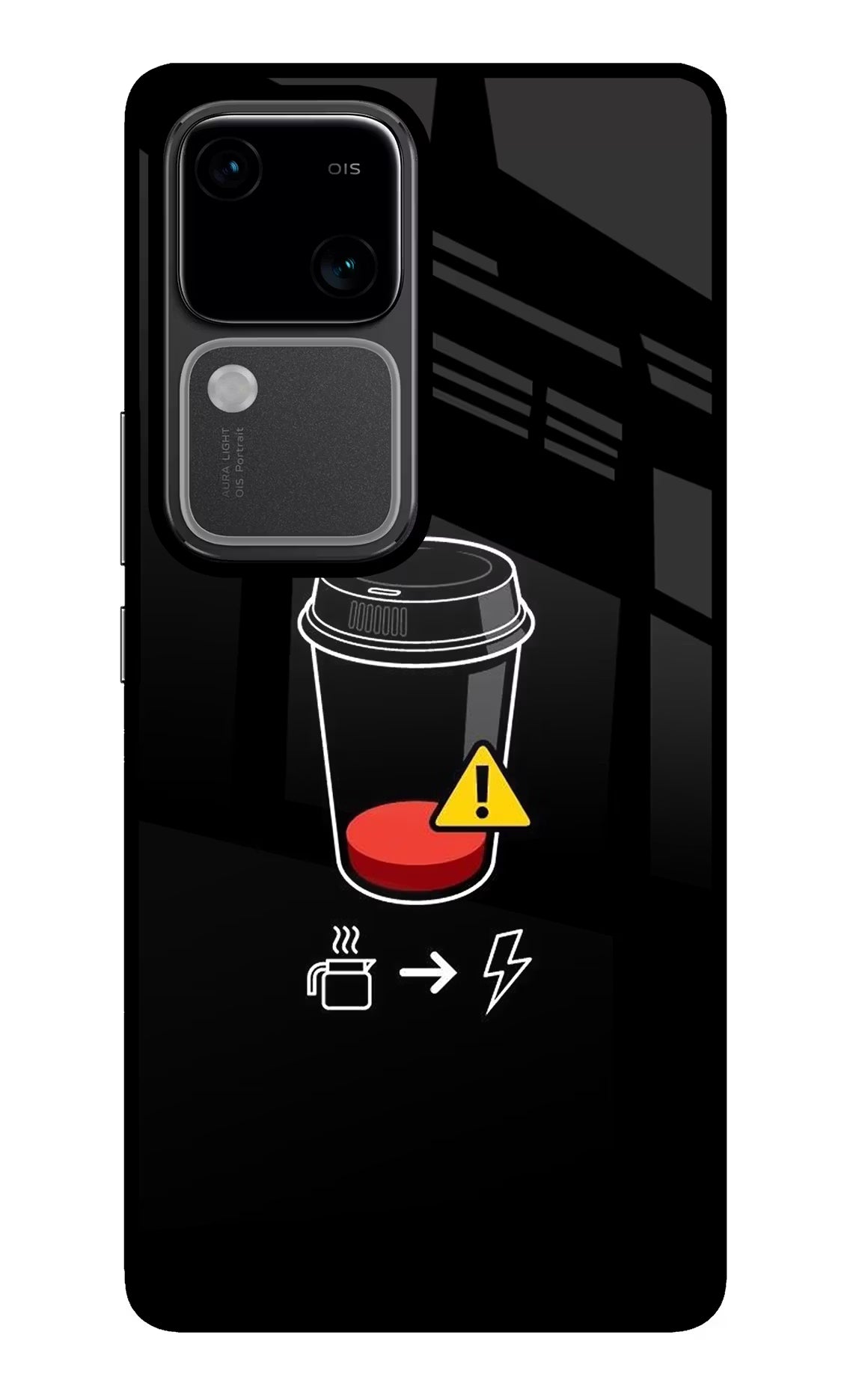 Coffee Vivo V30 5G Glass Case Back Cover by Casekaro