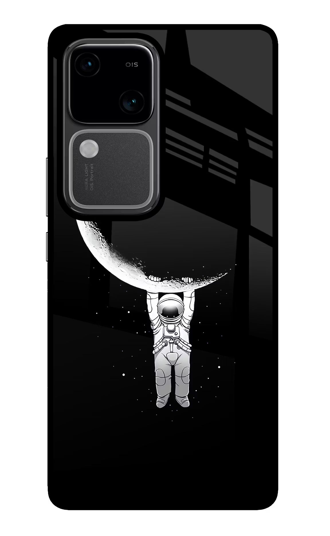 Moon Space Vivo V30 5G Glass Case Back Cover by Casekaro