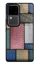 Multicolor Jeans Vivo V30 5G Glass Case