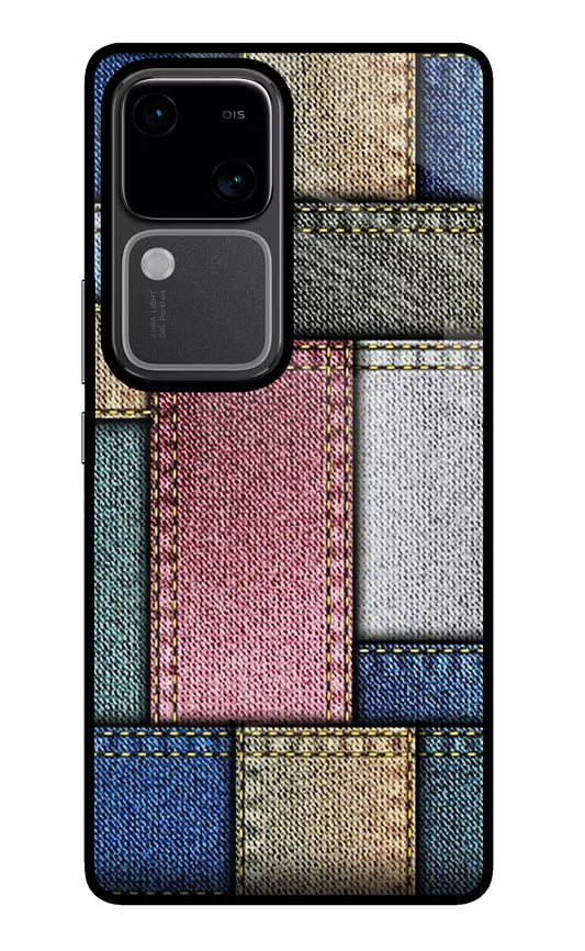 Multicolor Jeans Vivo V30 5G Glass Case