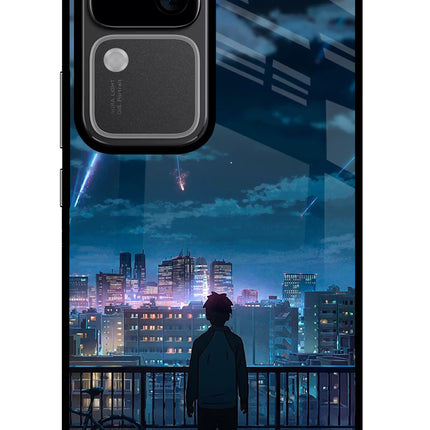 Anime Vivo V30 5G Glass Case Back Cover by Casekaro