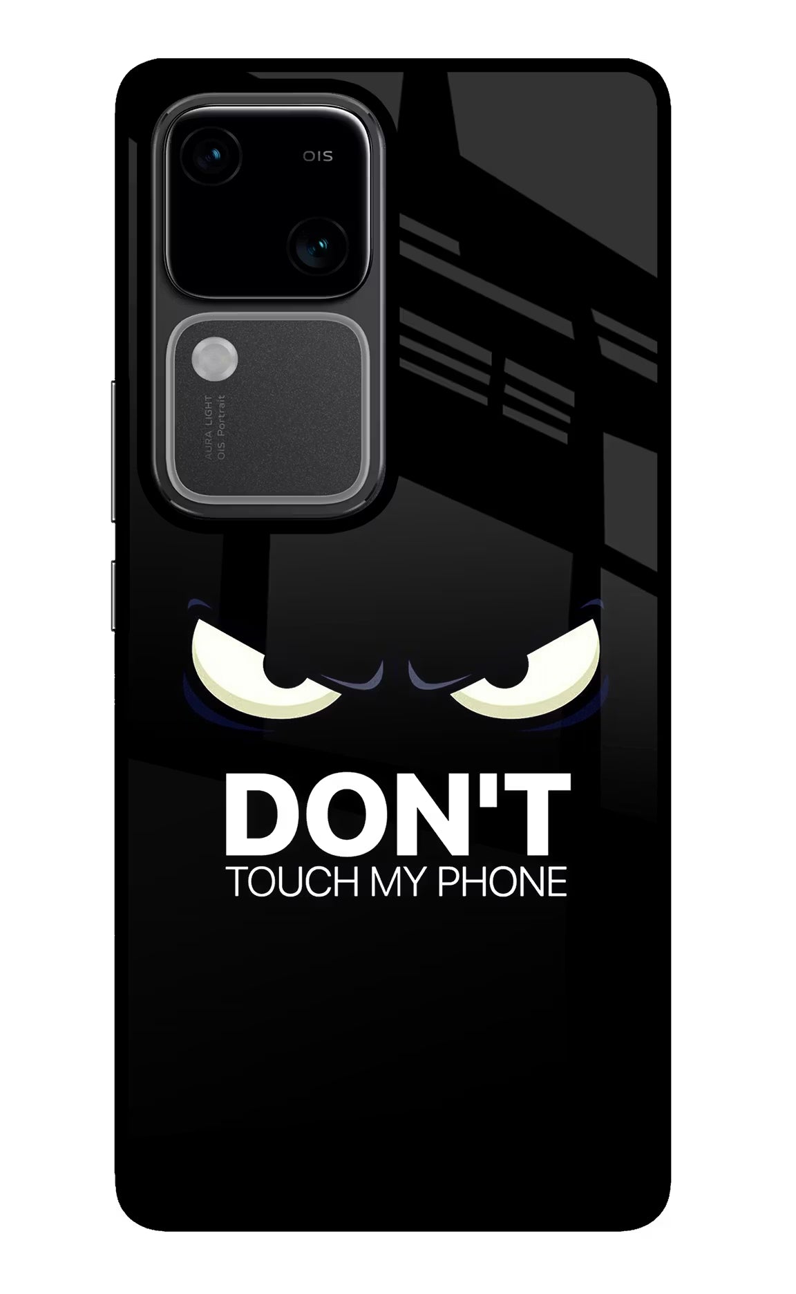 Don'T Touch My Phone Vivo V30 5G Glass Case Back Cover by Casekaro