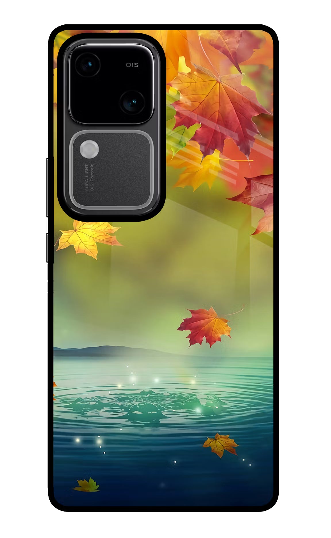 Flowers Vivo V30 5G Glass Case Back Cover by Casekaro