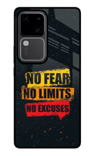 No Fear No Limits No Excuse Vivo V30 5G Glass Case