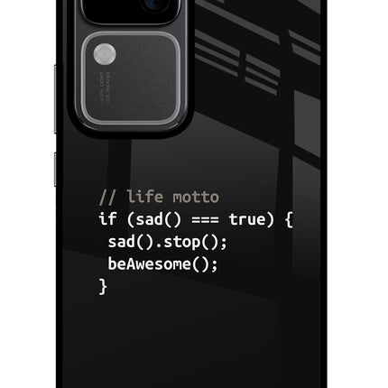 Life Motto Code Vivo V30 5G Glass Case