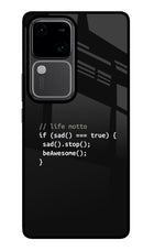 Life Motto Code Vivo V30 5G Glass Case