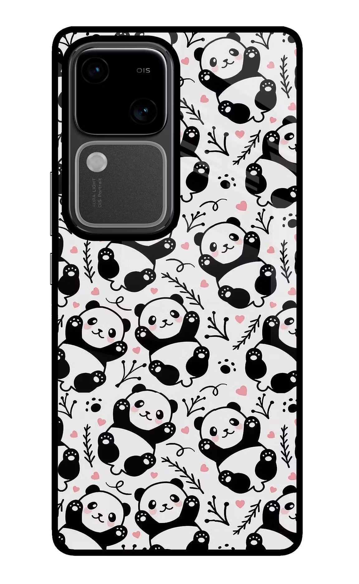 Cute Panda Vivo V30 5G Glass Case