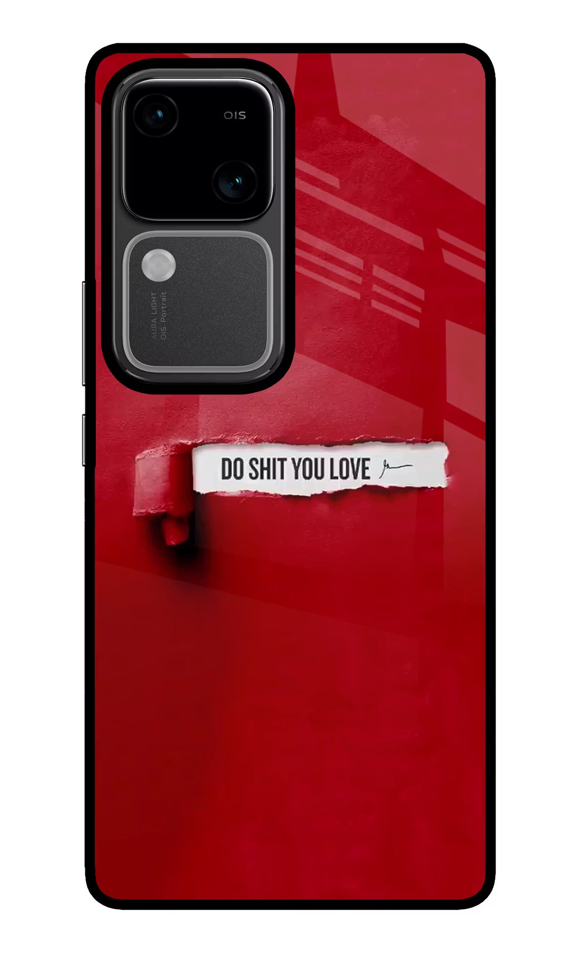 Do Shit You Love Vivo V30 5G Glass Case Back Cover by Casekaro