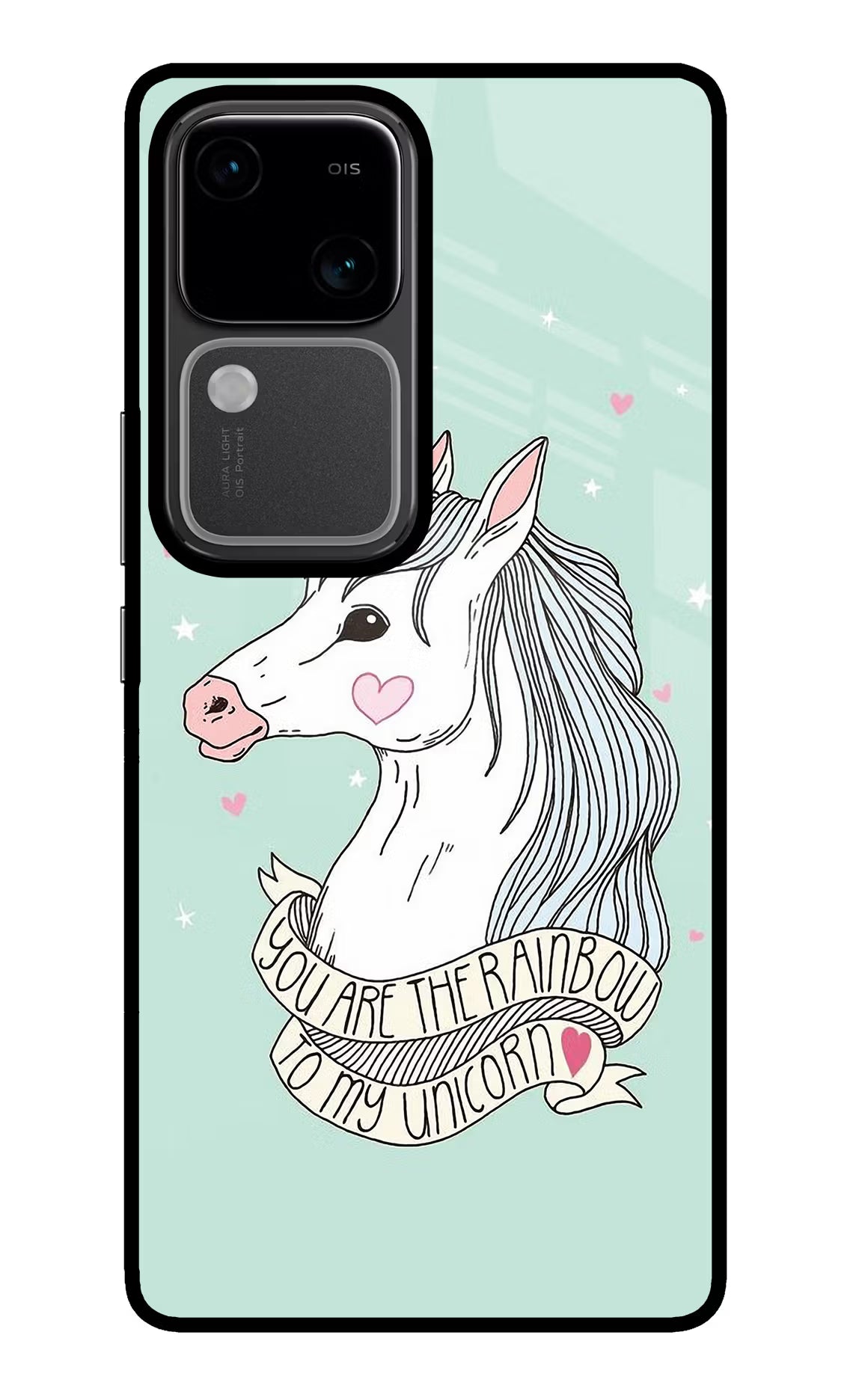 Unicorn Wallpaper Vivo V30 5G Glass Case Back Cover by Casekaro