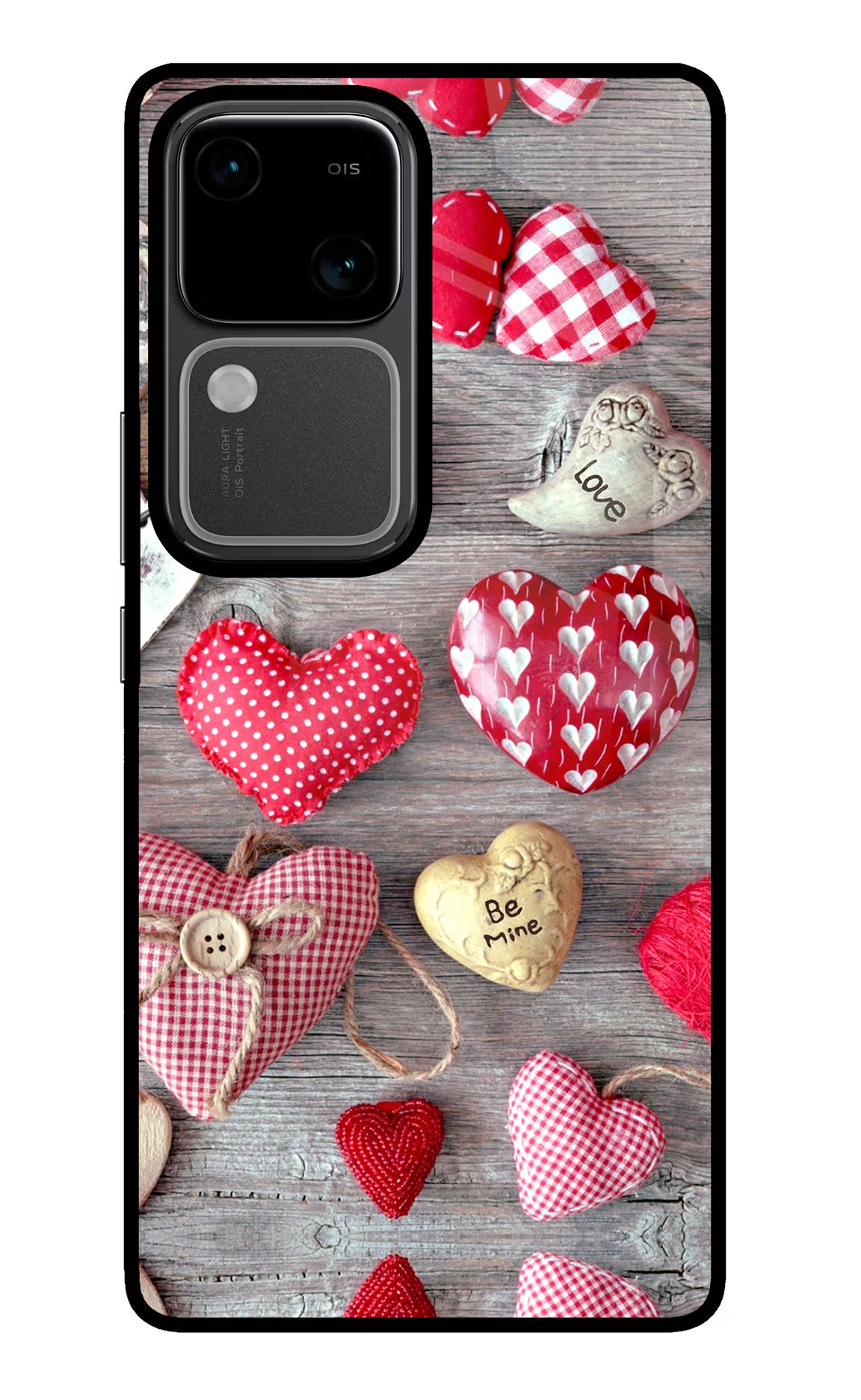 Love Wallpaper Vivo V30 5G Glass Case Back Cover by Casekaro