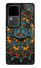 Angry Owl Art Vivo V30 5G Glass Case
