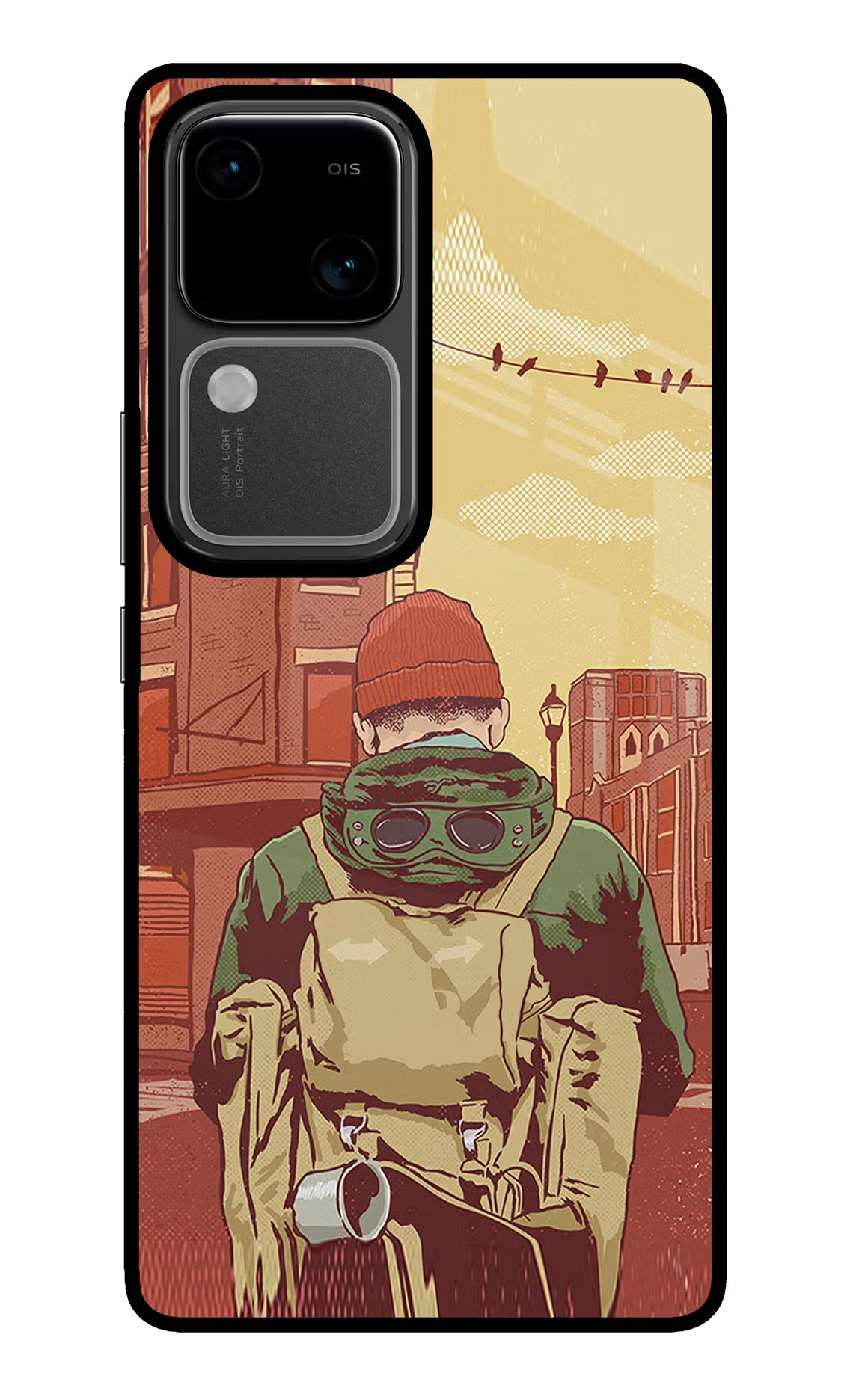 Adventurous Vivo V30 5G Glass Case Back Cover by Casekaro