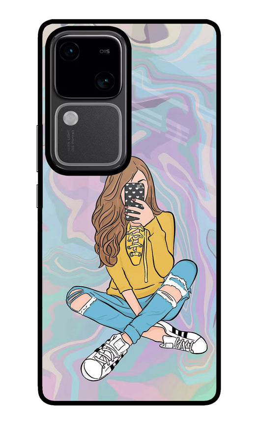 Selfie Girl Vivo V30 5G Glass Case
