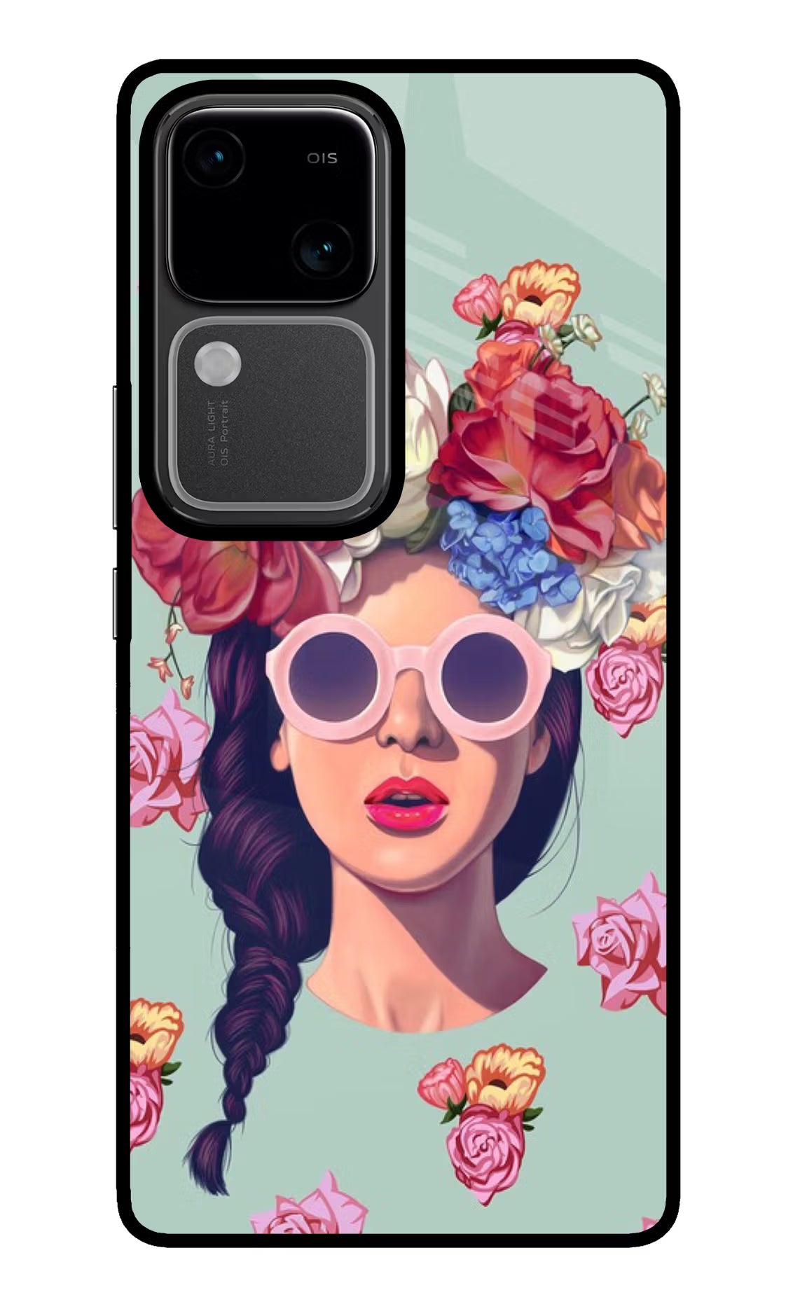 Pretty Girl Vivo V30 5G Glass Case Back Cover by Casekaro