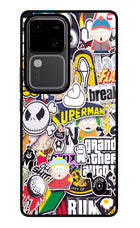 Sticker Bomb Vivo V30 5G Glass Case