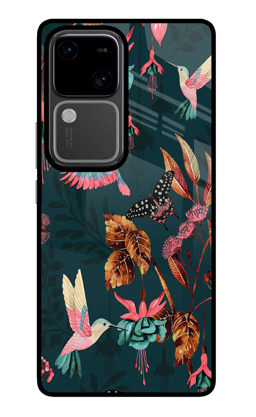 Birds Vivo V30 5G Back Cover, Glass case