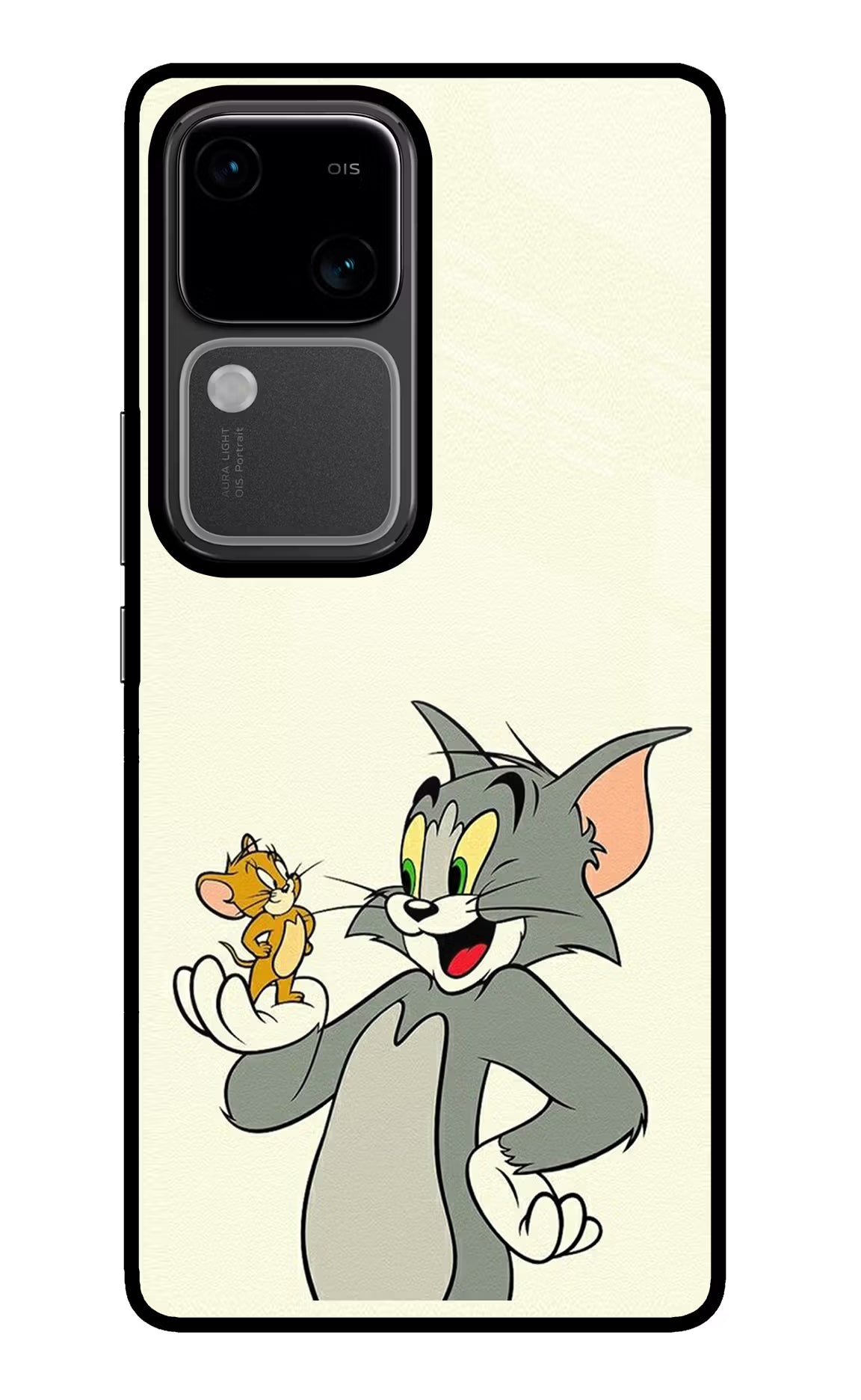 Tom & Jerry Vivo V30 5G Glass Case Back Cover by Casekaro
