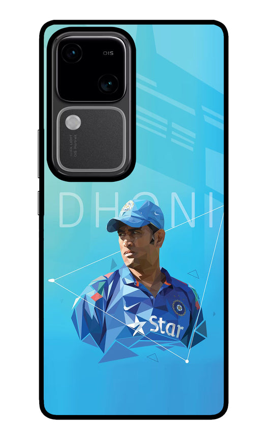 Dhoni Artwork Vivo V30 5G Glass Case