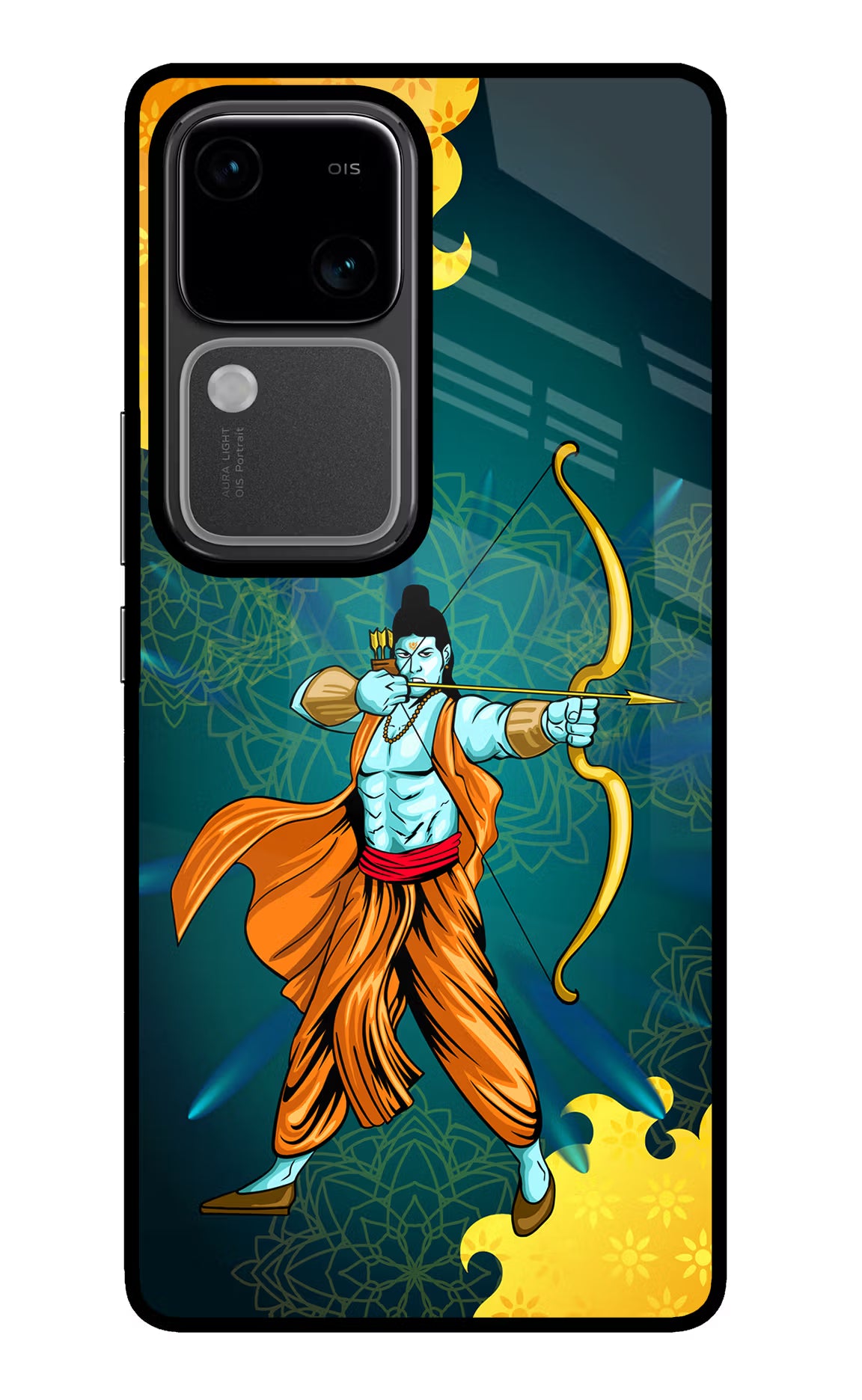 Lord Ram - 6 Vivo V30 5G Glass Case Back Cover by Casekaro