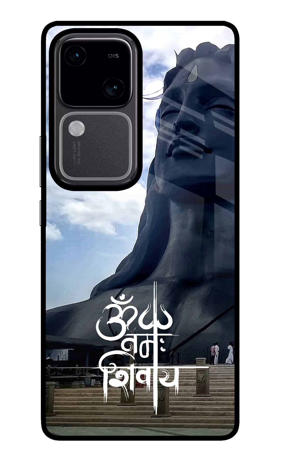 Om Namah Shivay Vivo V30 5G Glass Case Back Cover by Casekaro