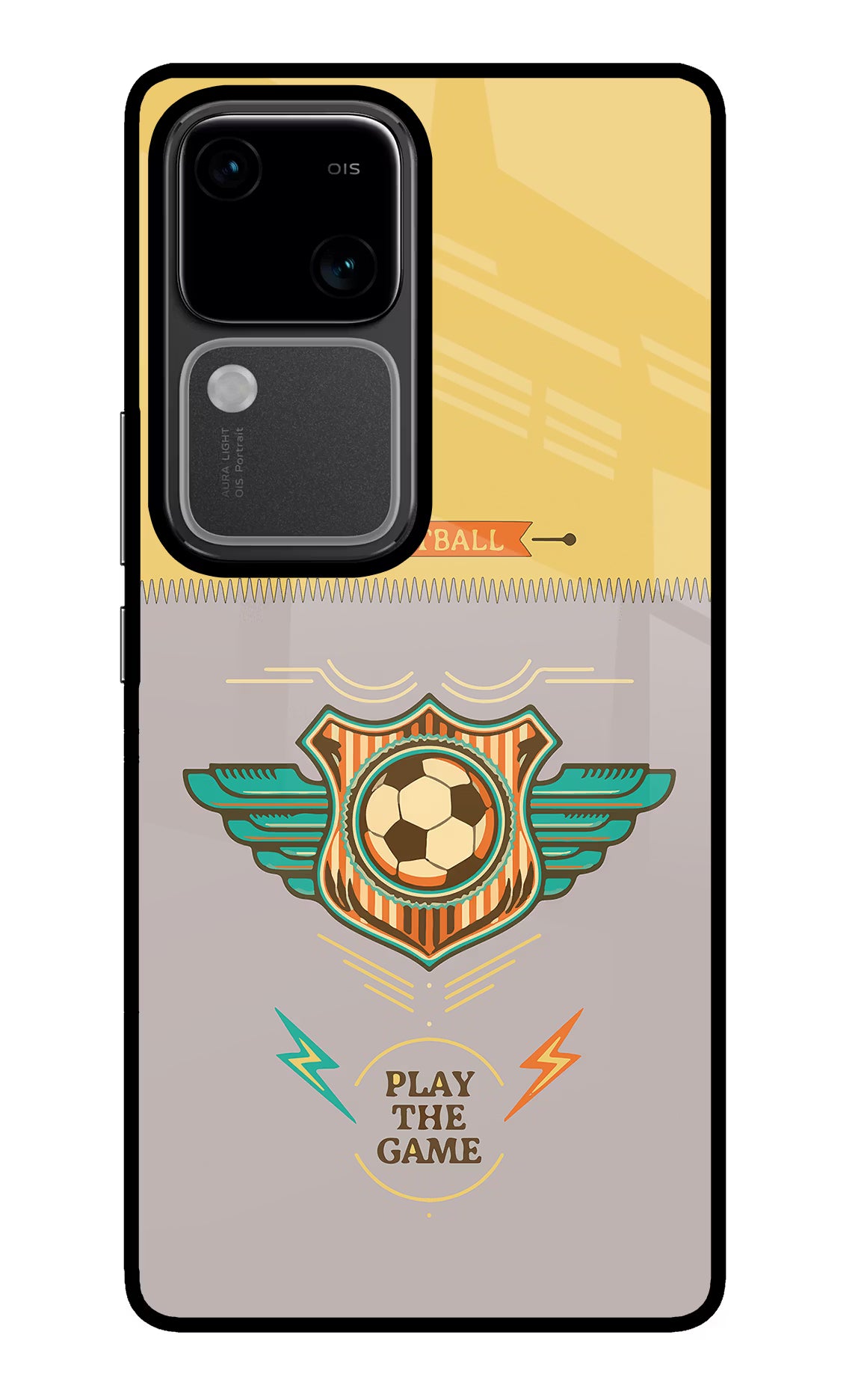 Football Vivo V30 5G Glass Case