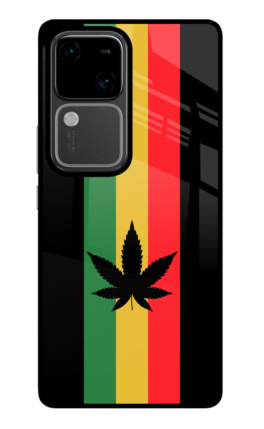 Weed Flag Vivo V30 5G Glass Case