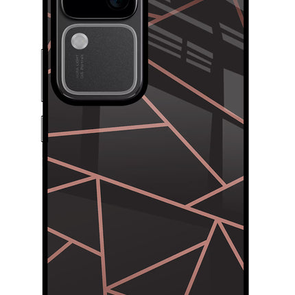 Geometric Pattern Vivo V30 5G Glass Case Back Cover by Casekaro