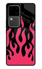 Fire Flames Vivo V30 5G Glass Case