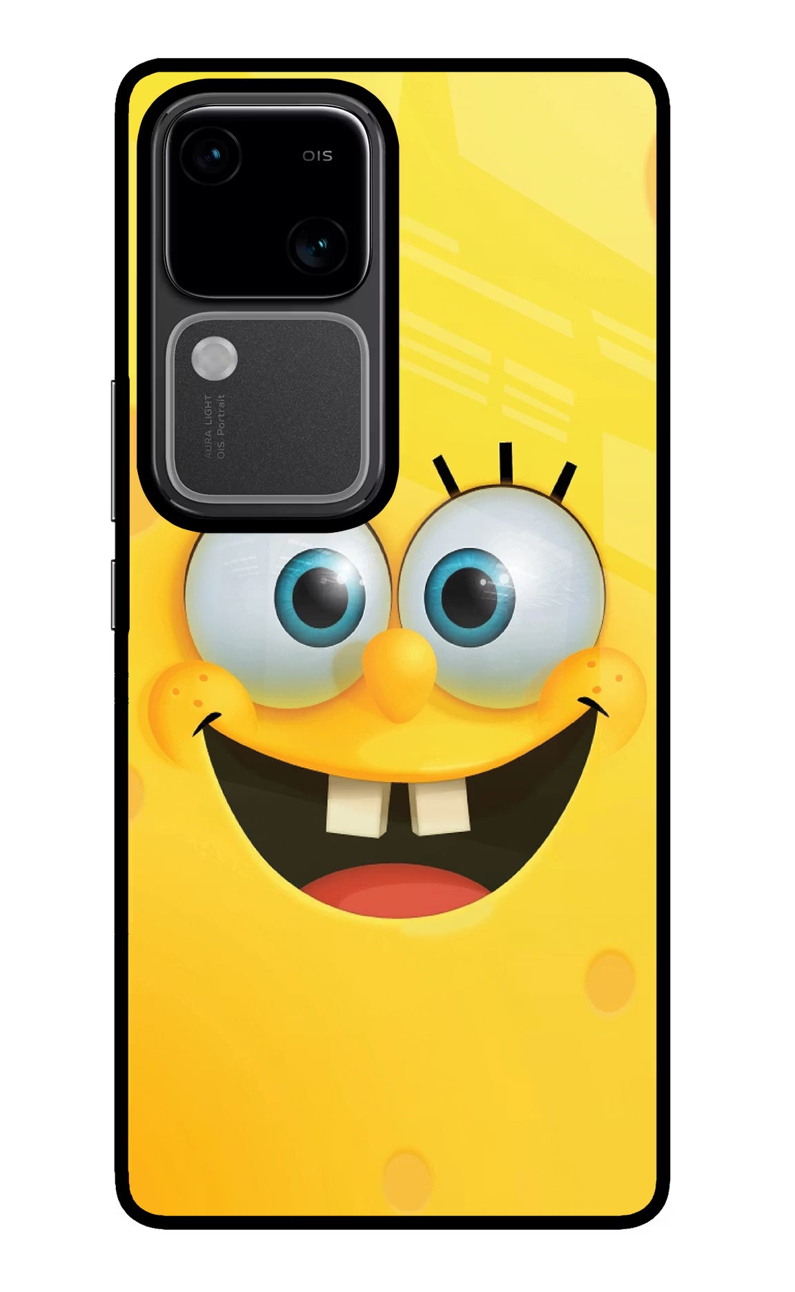 Sponge 1 Vivo V30 5G Glass Case Back Cover by Casekaro