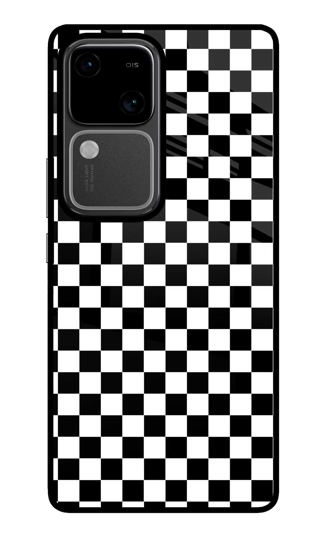 Chess Board Vivo V30 5G Glass Case Back Cover by Casekaro