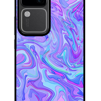 Glitter Vivo V30 5G Glass Case Back Cover by Casekaro