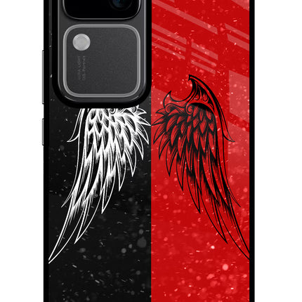 Wings Vivo V30 5G Glass Case Back Cover by Casekaro