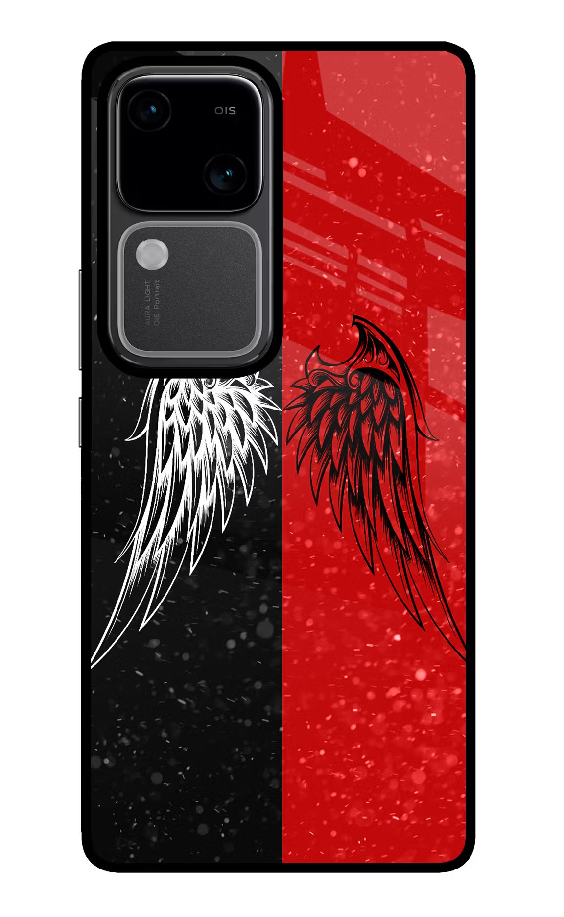 Wings Vivo V30 5G Glass Case Back Cover by Casekaro