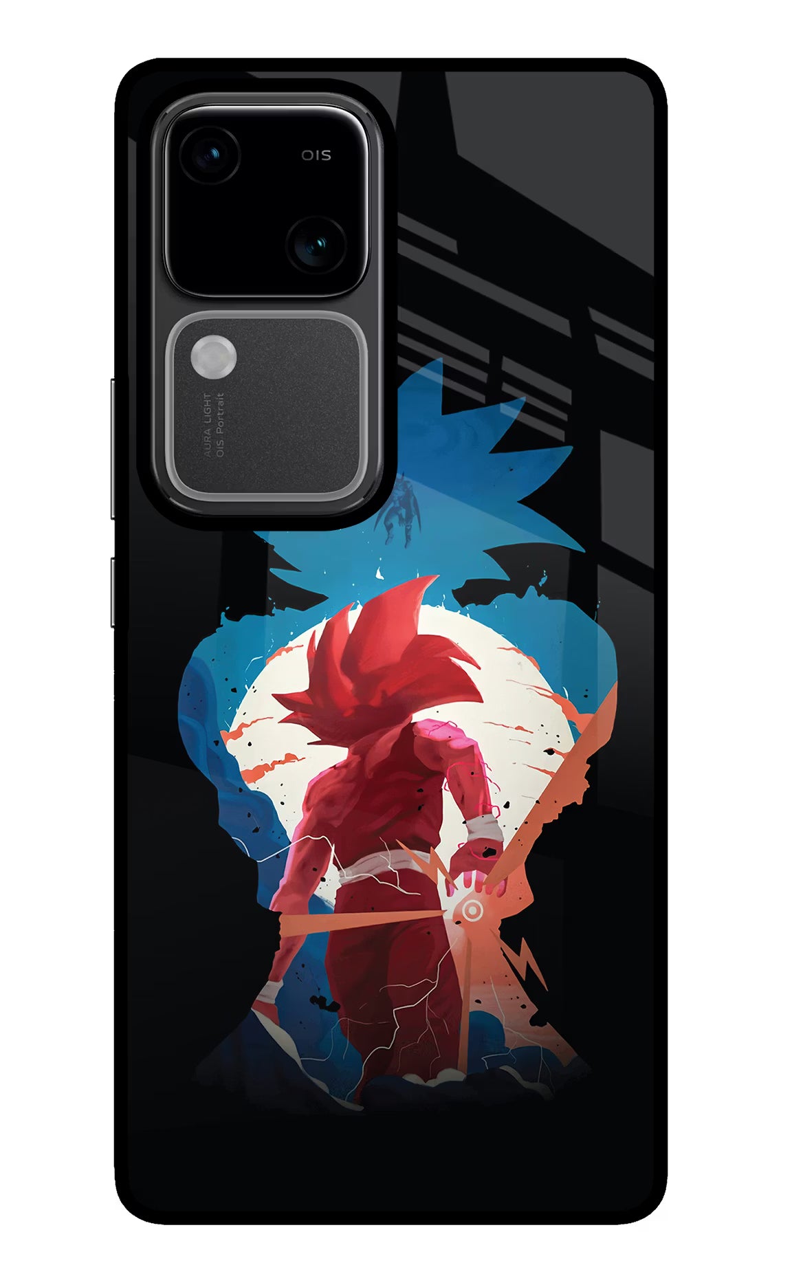 Goku Vivo V30 5G Glass Case Back Cover by Casekaro