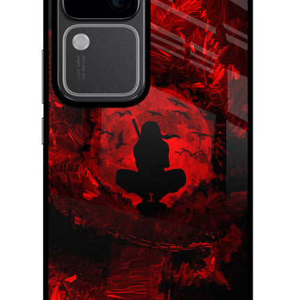 Itachi Uchiha Vivo V30 5G Glass Case Back Cover by Casekaro