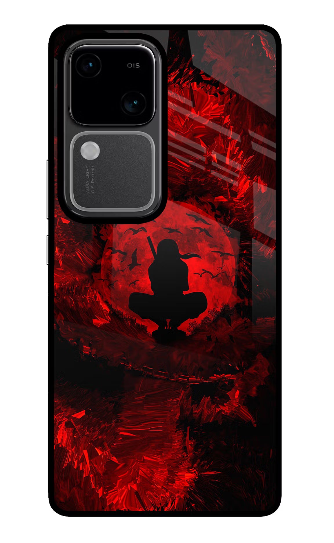 Itachi Uchiha Vivo V30 5G Glass Case Back Cover by Casekaro