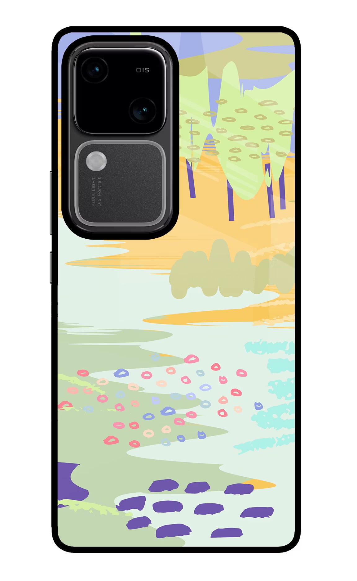 Scenery Vivo V30 5G Glass Case Back Cover by Casekaro