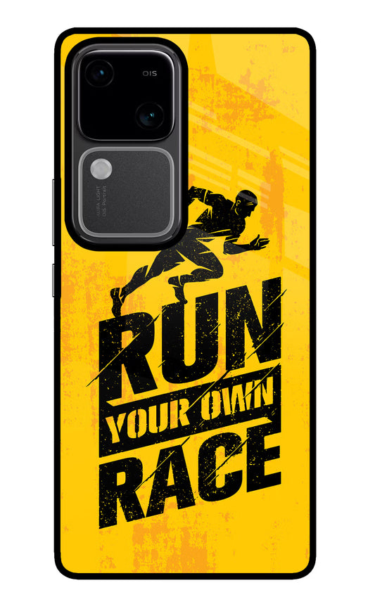 Run Your Own Race Vivo V30 5G Glass Case