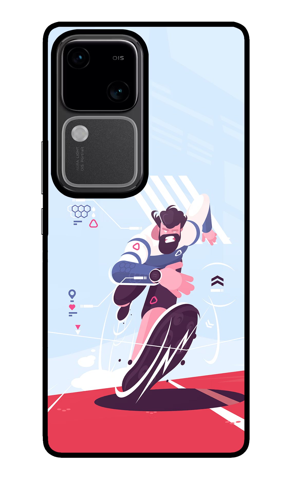 Run Pro Vivo V30 5G Glass Case Back Cover by Casekaro