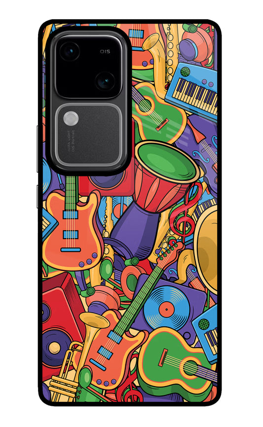 Music Instrument Doodle Vivo V30 5G Glass Case