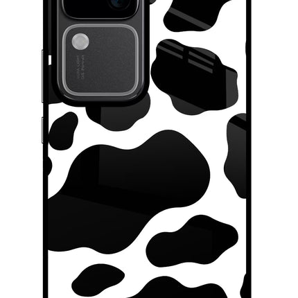 Cow Spots Vivo V30 5G Glass Case