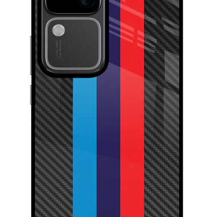 BMW Stripes Pattern Vivo V30 5G Glass Case