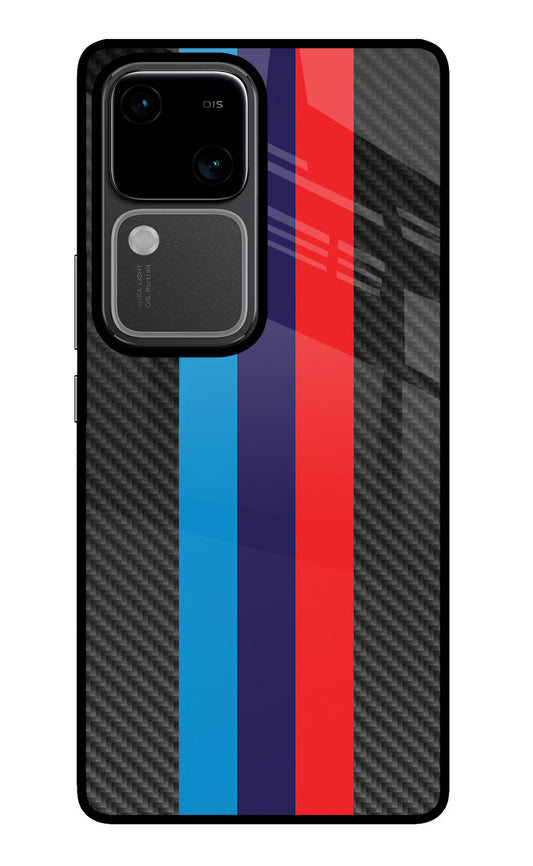 BMW Stripes Pattern Vivo V30 5G Glass Case