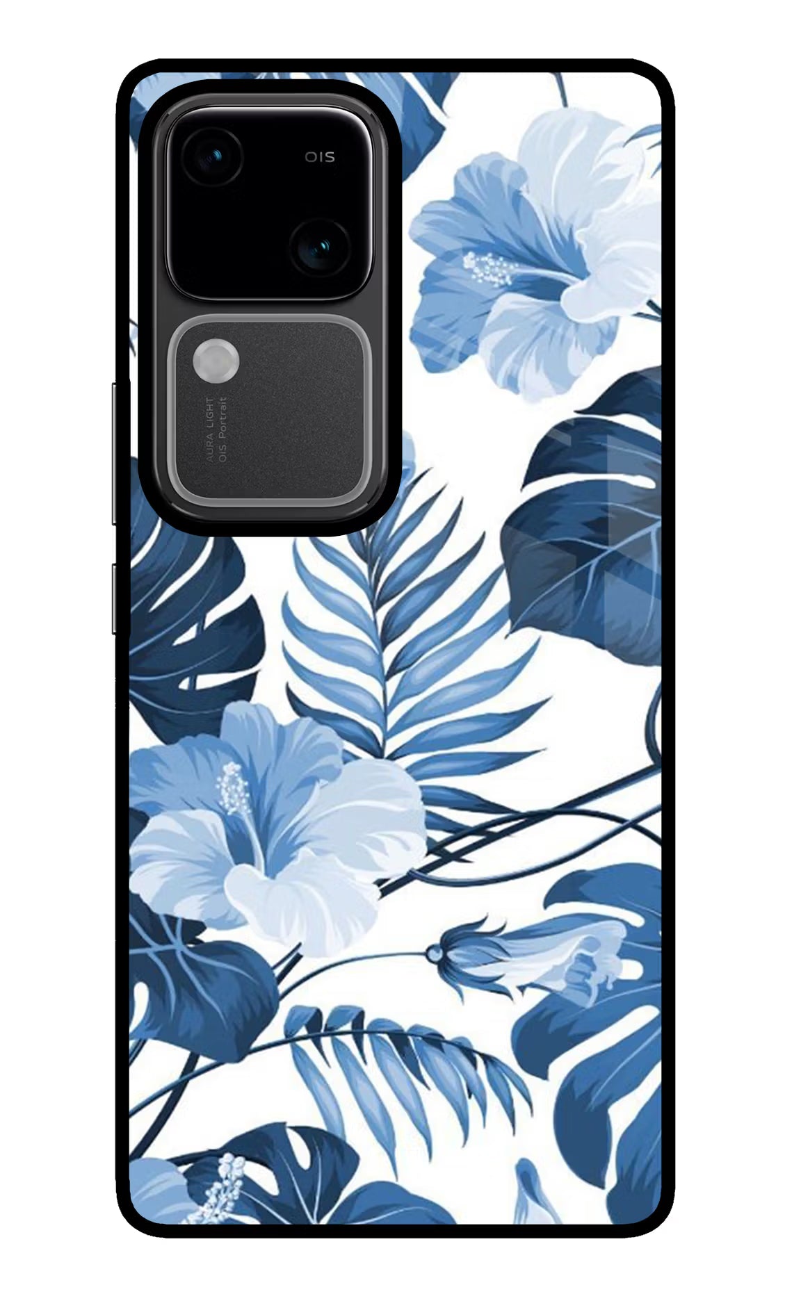 Fabric Art Vivo V30 5G Glass Case Back Cover by Casekaro