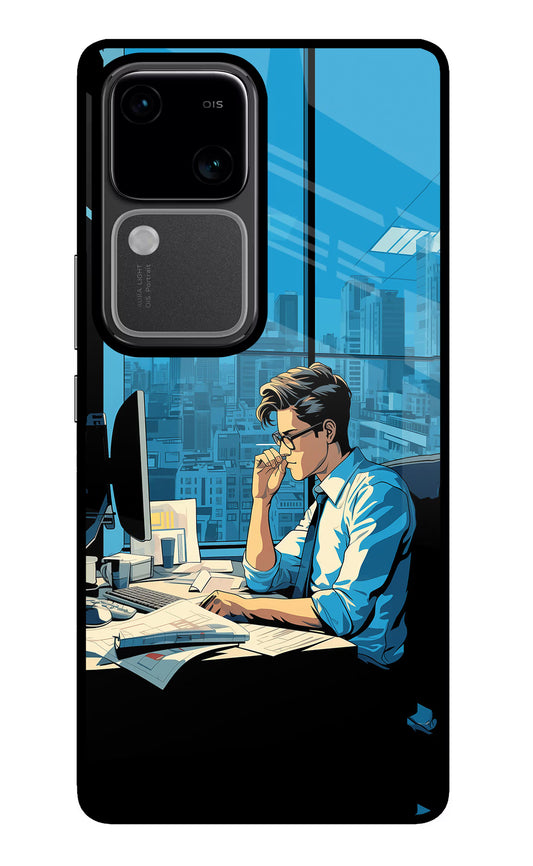 Focused Hustler (AI Generated) Vivo V30 5G Glass Case