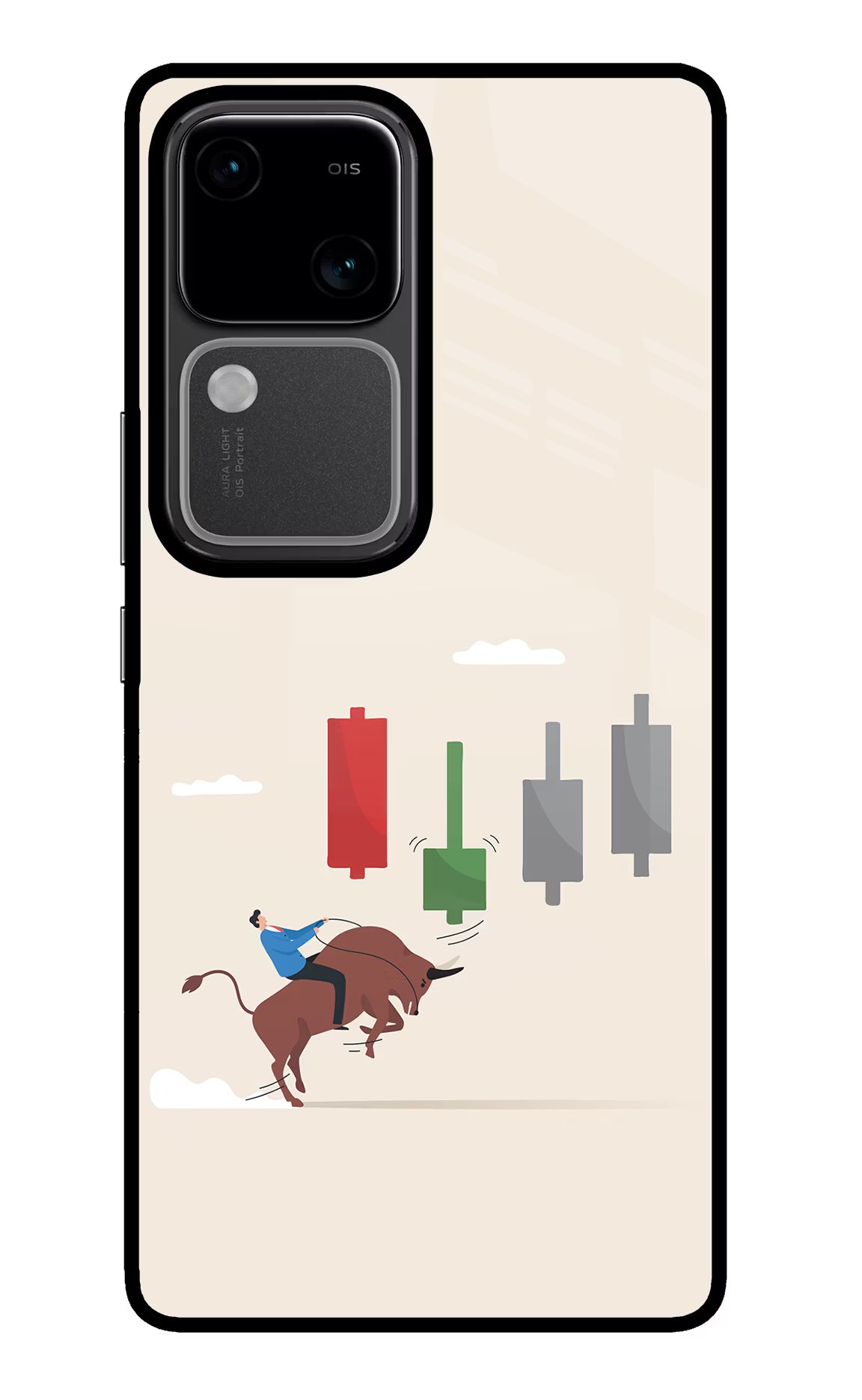 Bull Trading Momentum Vivo V30 5G Glass Case