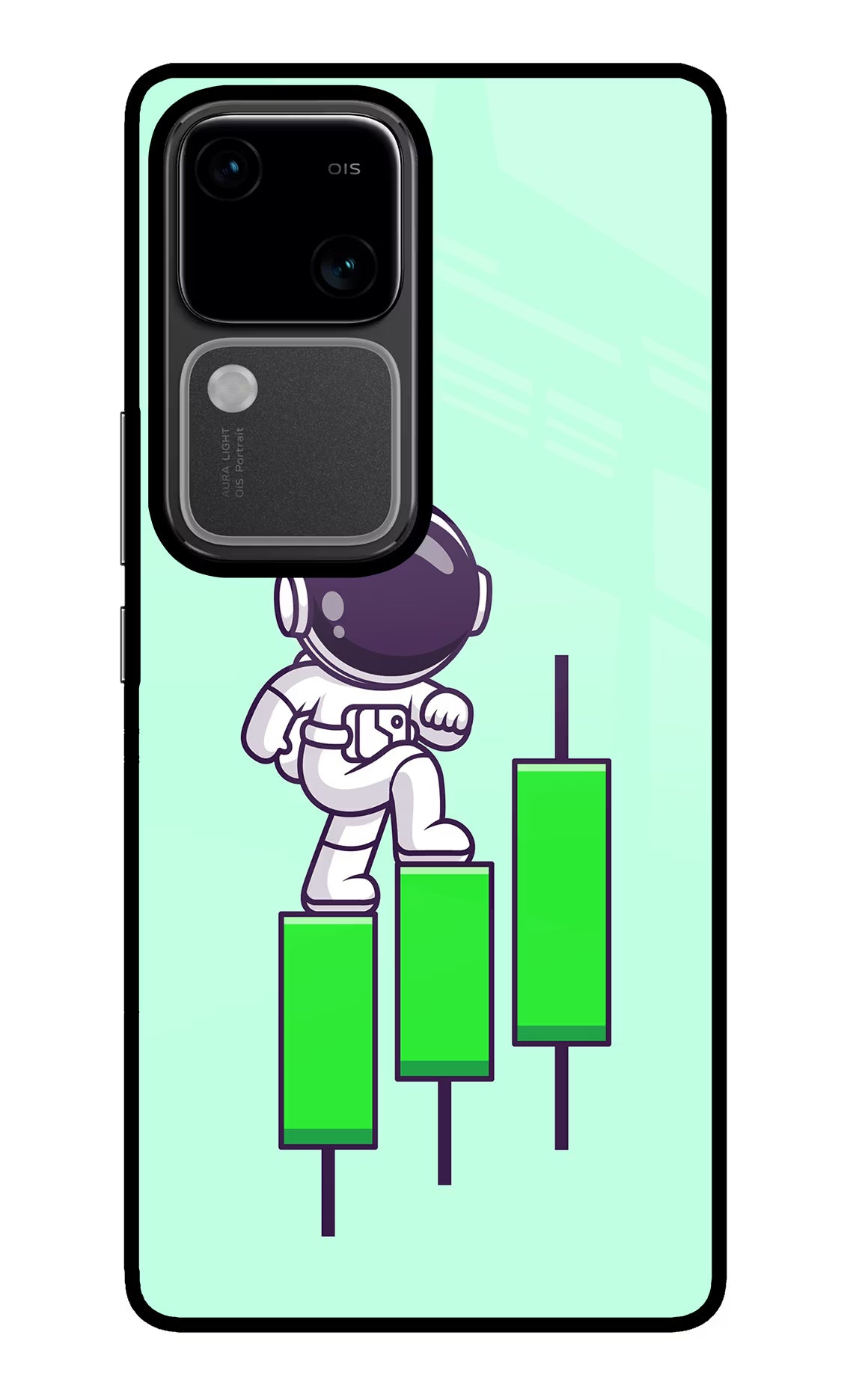 Astronaut Trader Vivo V30 5G Glass Case