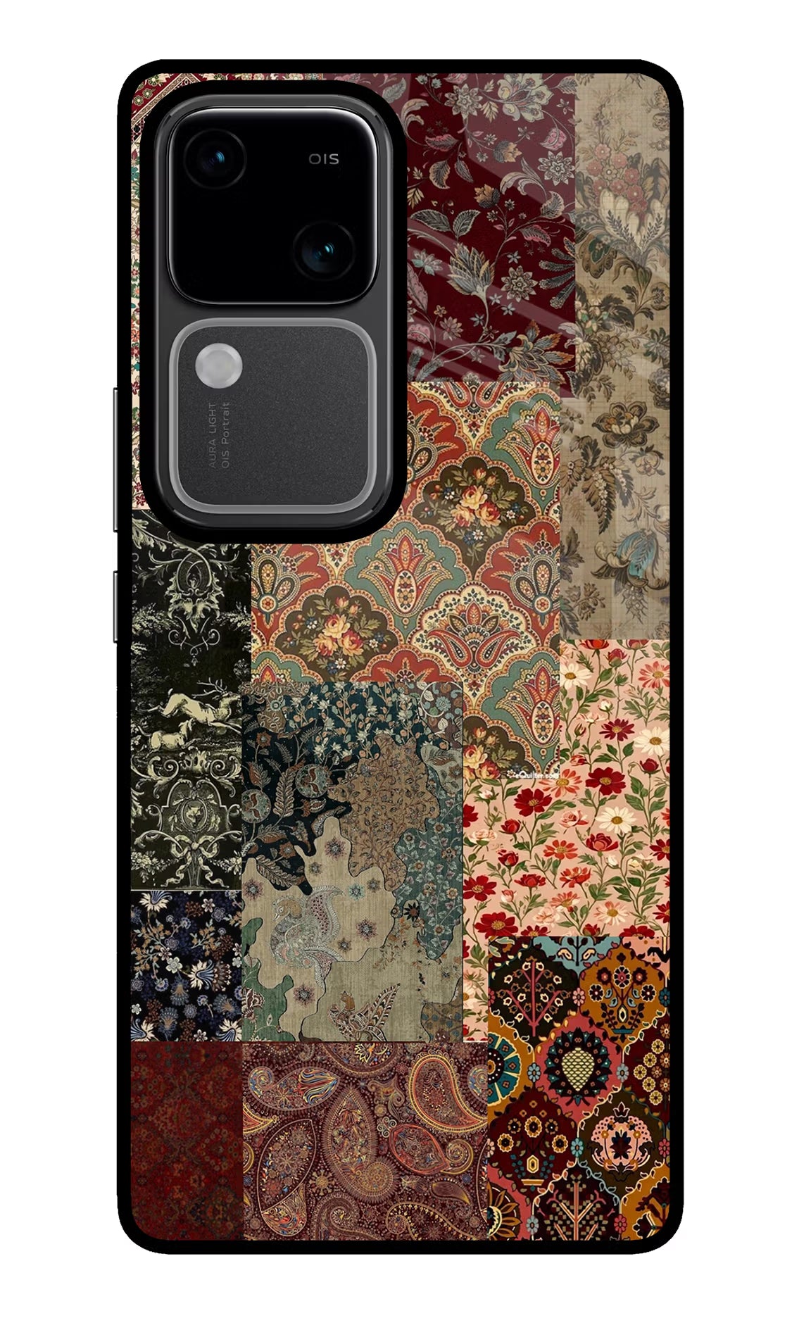 Desi Print Vivo V30 5G Glass Case Back Cover by Casekaro